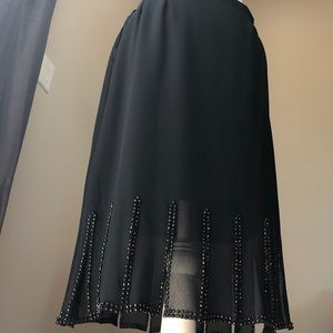 NWT, Beaded Fringe Cocktail Skirt